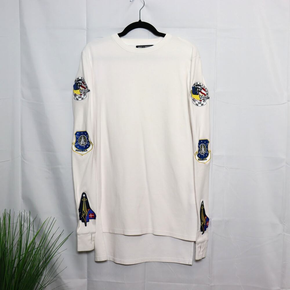 Magic Illuminator NASA Patch Longline Sweatshirt … - image 2